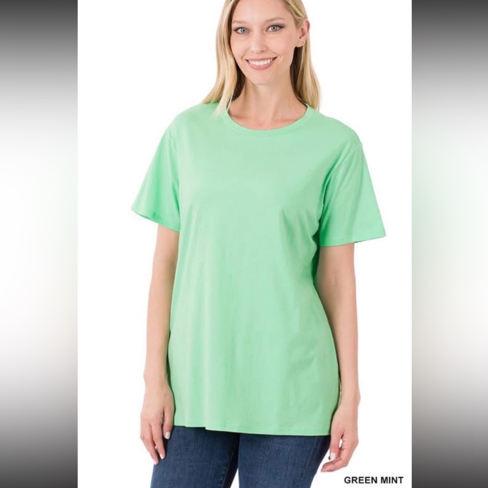 NWOT Zenana Green Mint Short Sleeve Tee